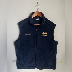 Notre Dame Men’s Vest - Navy Blue, Size Large